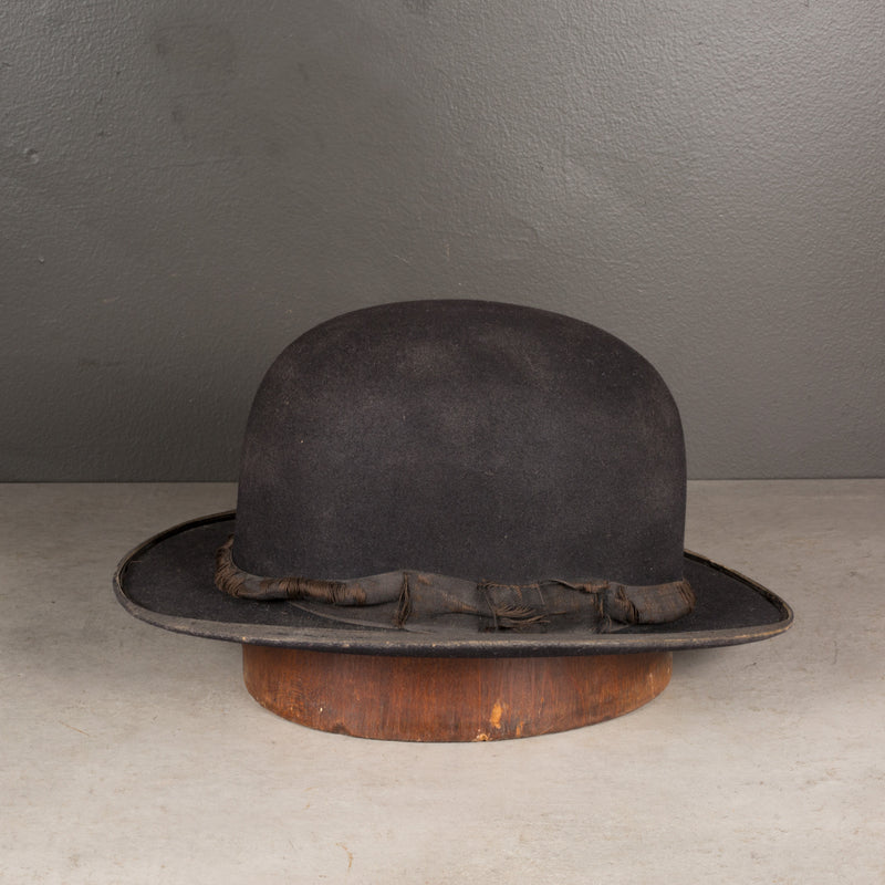 Antique Wool Bowler Hat c.1920-1940