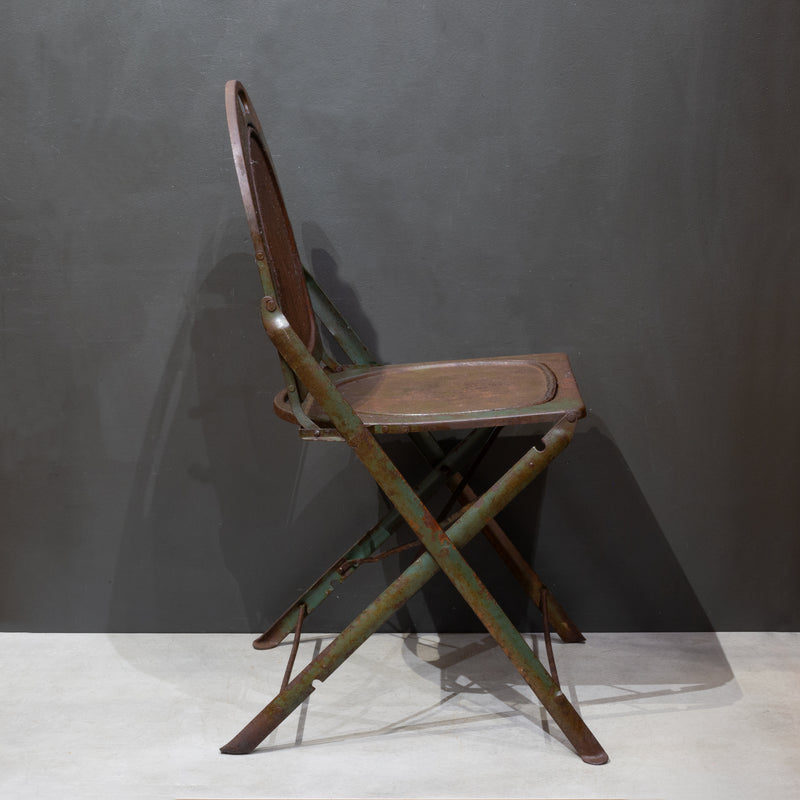 Set of Prohibition Era Metal Folding Chairs c.1920 | S16 Home