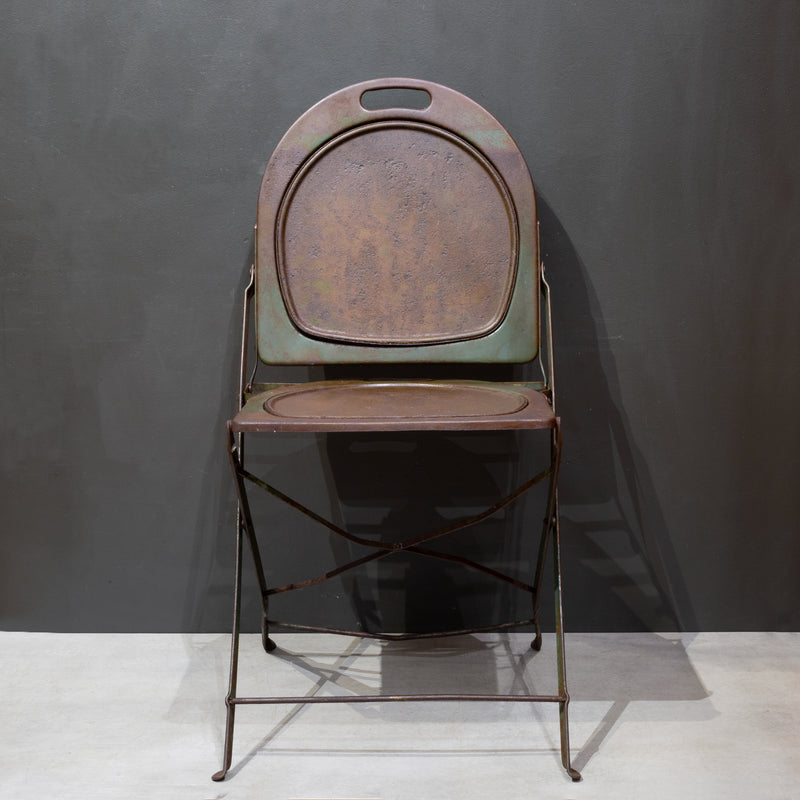 Set of Prohibition Era Metal Folding Chairs c.1920 | S16 Home