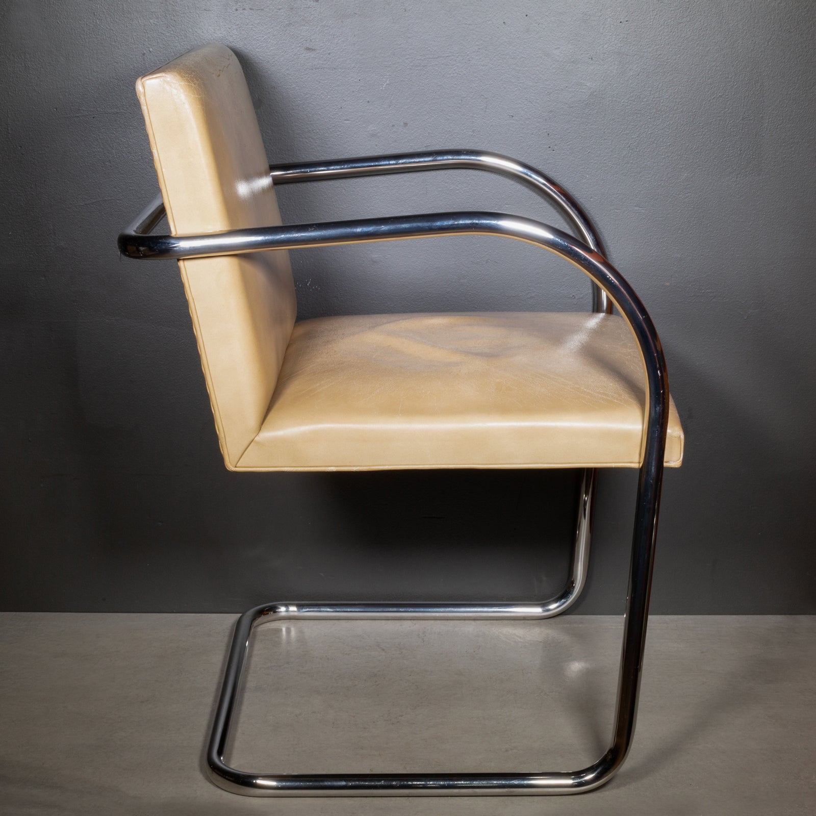 Knoll Tubular Brno Leather Dining Armchairs c.1986l | S16 Home