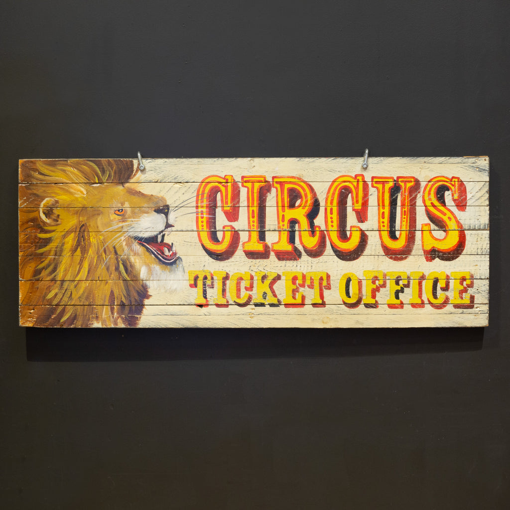 サーカス CIRCUS ピクチャー PICTURE 直筆サイン入りLP Hand Painted Wooden Circus Ticket Office Sign | S16 Home