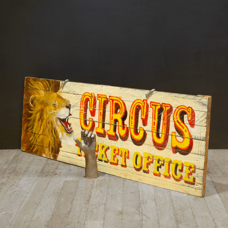 Hand Painted Wood Circus Ticket Office Sign