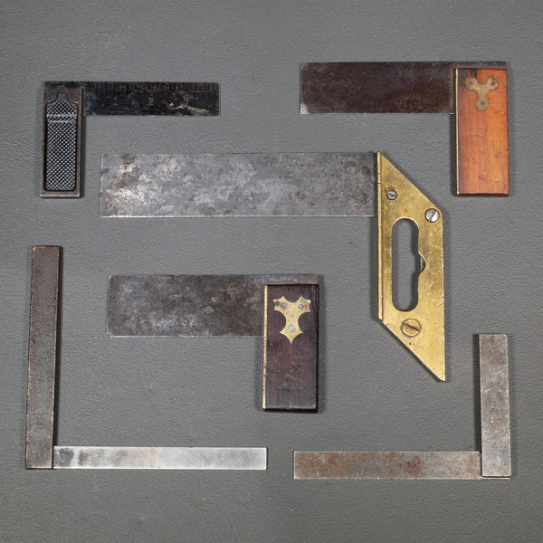 19th c. Bronze, Rosewood and Ebony Try Squares c.1850-1890