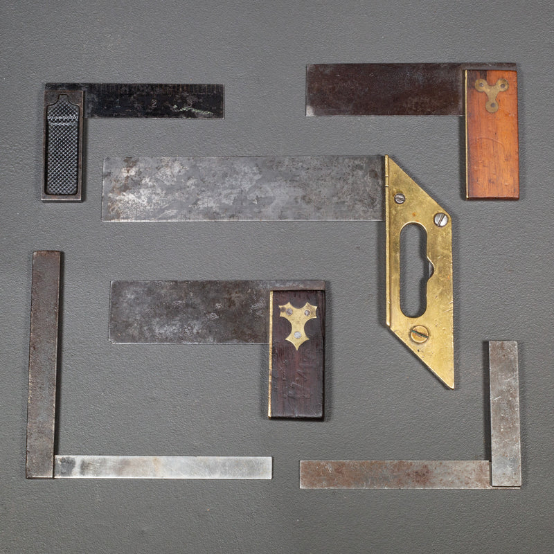 19th c. Bronze, Rosewood and Ebony Try Squares c.1850-1890