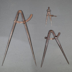 Collection of Antique Steel Wing Dividers