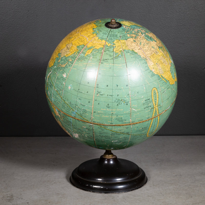 Antique Cram's 10 1/2 Inch Terrestrial Globe c.1930-1940