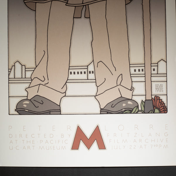 David Lance Goines for Peter Lorre "M" Poster 1982