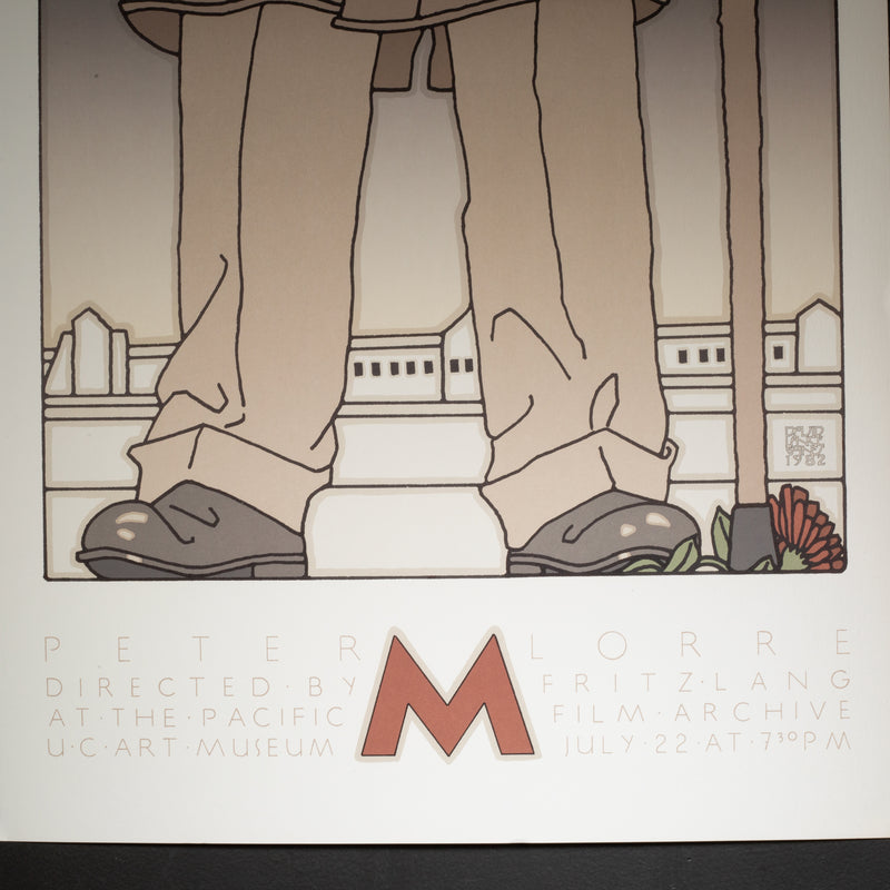David Lance Goines for Peter Lorre "M" Poster 1982