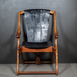 Don Shoemaker Rosewood and Leather Folding Arm Chairs, Mexico c.1960-Price per chair