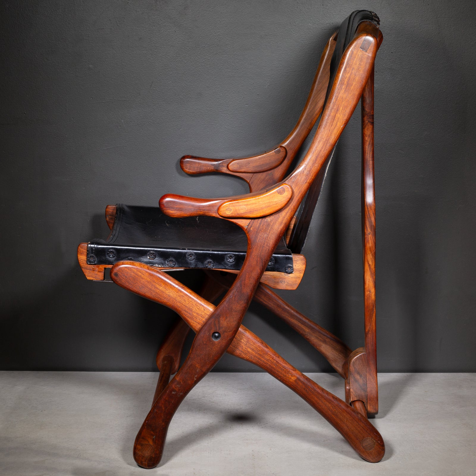 FOLDING. CHAIR. ビンテージ2脚 Mid-century Modern Don Shoemaker Rosewood and Leather Folding