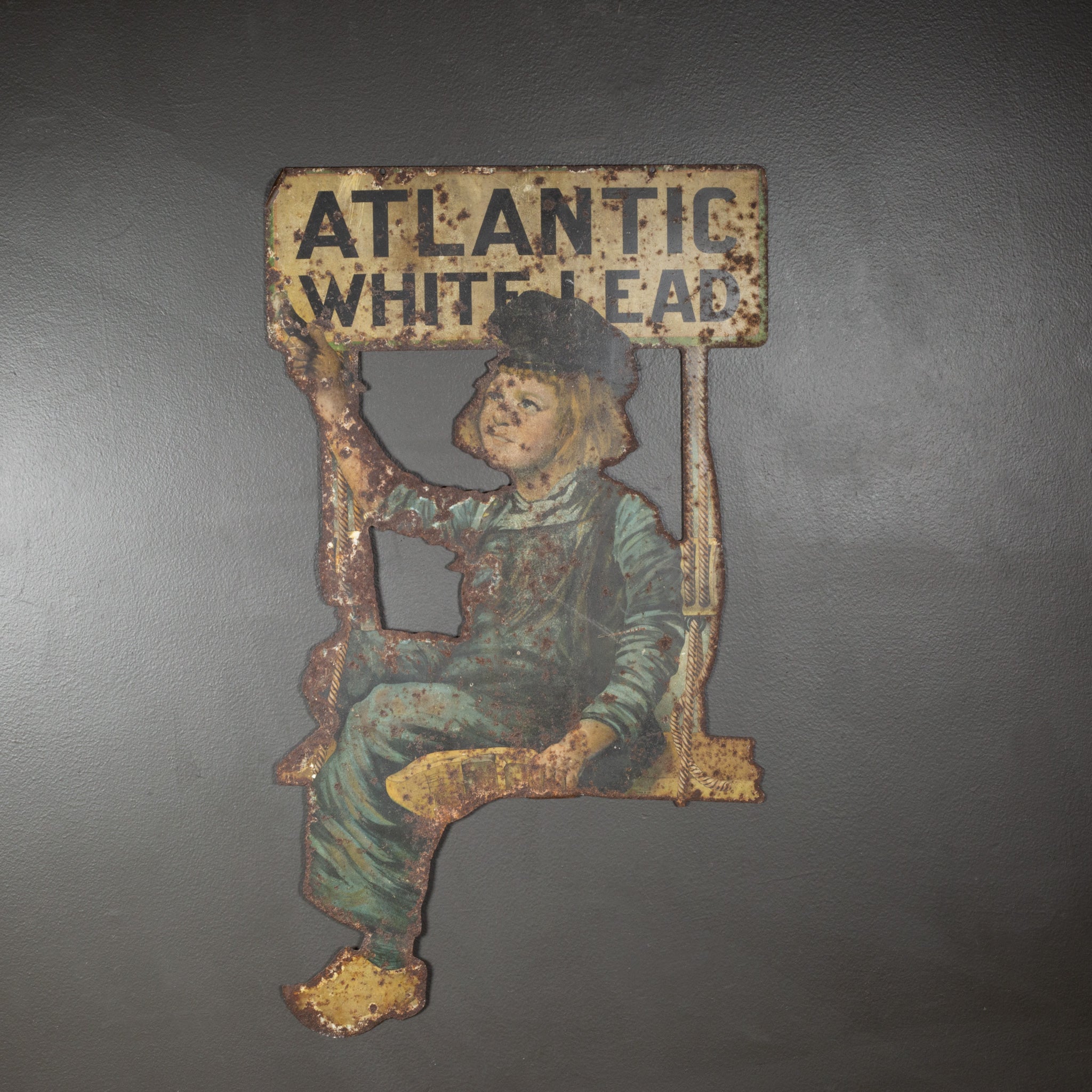 い*。様 レア Dutch Boy Paints ダッチボーイ 看板 1920s Dutch Boy Paint Lithograph Sign: 