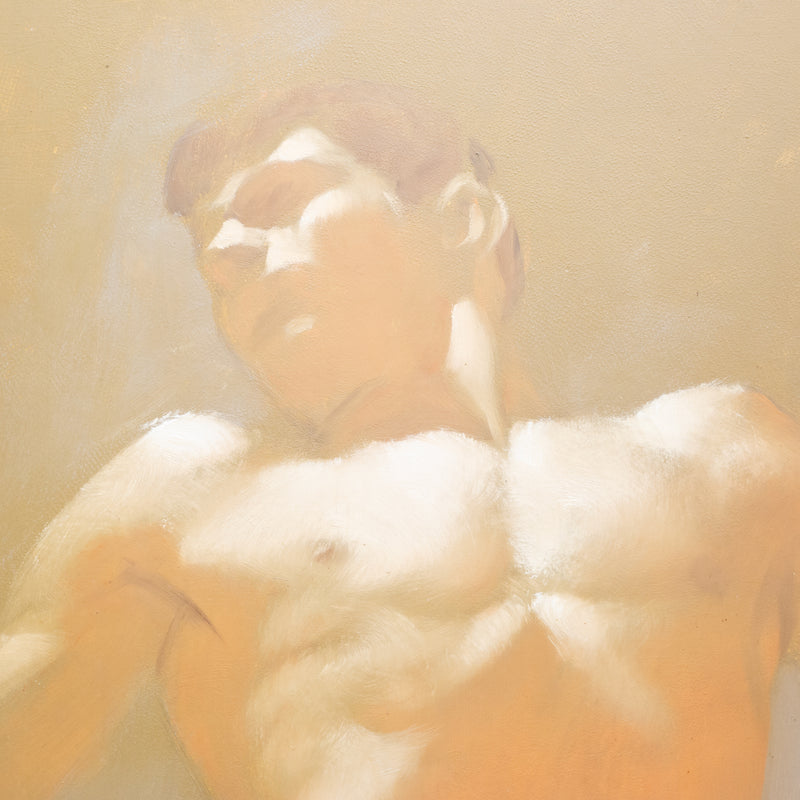 Early 20th c. Male Nude Oil Painting c.1934