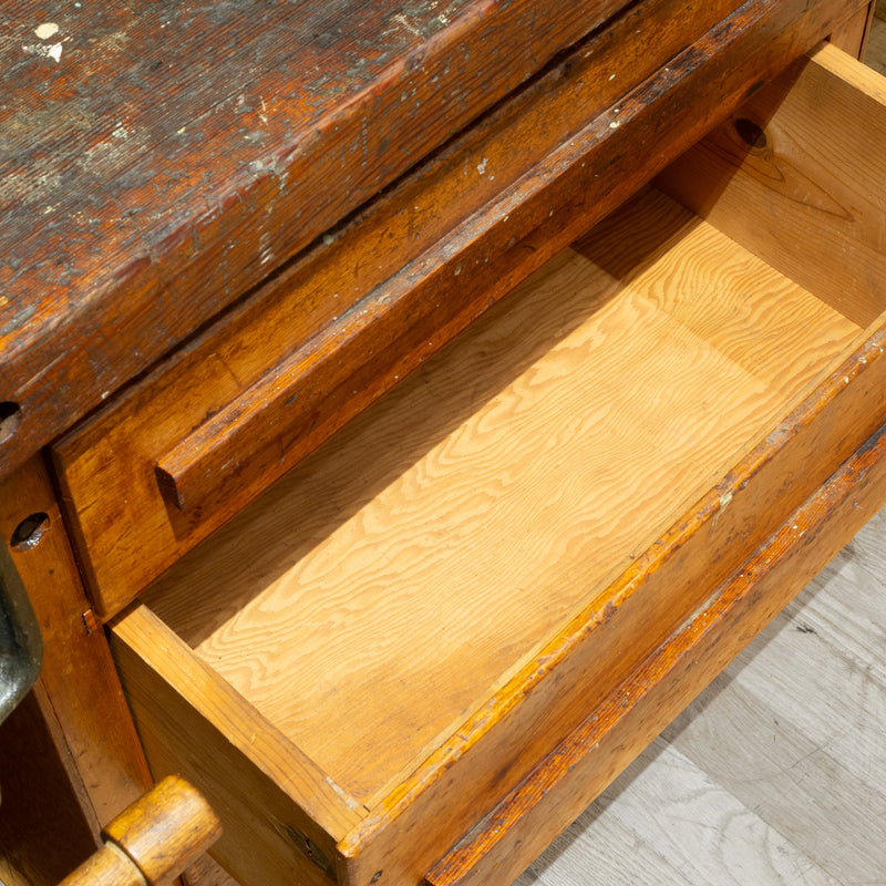 Early 20th c. Carpenter's Workbench with Drawers c.1930-1940