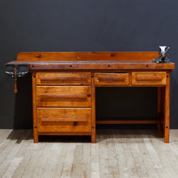 Early 20th c. Carpenter's Workbench with Drawers c.1930-1940