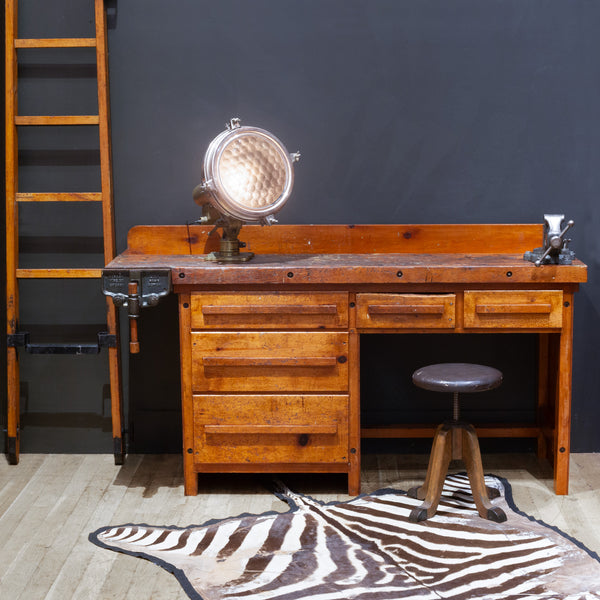 Early 20th c. Carpenter's Workbench with Drawers c.1930-1940