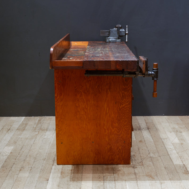 Early 20th c. Carpenter's Workbench with Drawers c.1930-1940