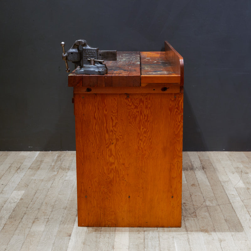 Early 20th c. Carpenter's Workbench with Drawers c.1930-1940