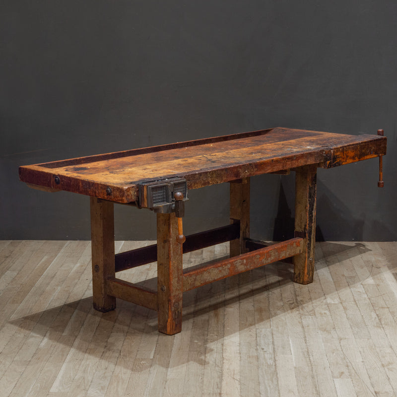 Antique Large Carpenter's Workbench c.1890-1900