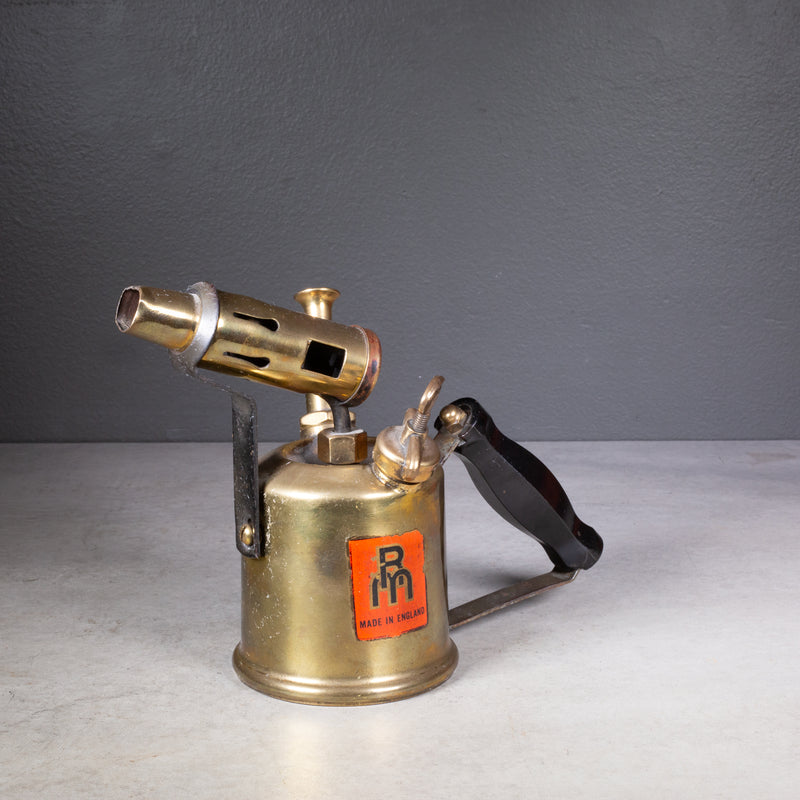 Antique Brass Plumber's Blowtorch c.1900, Made in England