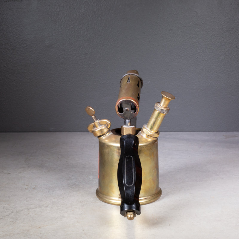 Antique Brass Plumber's Blowtorch c.1900, Made in England