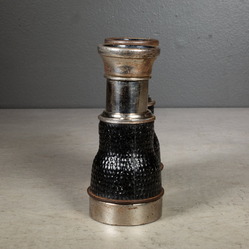 Early 20th c. Nickel Plate and Faux Alligator French Field Binoculars c.1930-1940