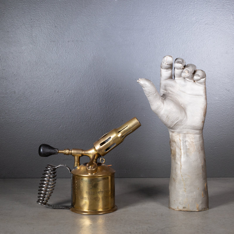 Antique Brass Three Crown's Plumber's Blowtorch c.1900, Made in Sweden