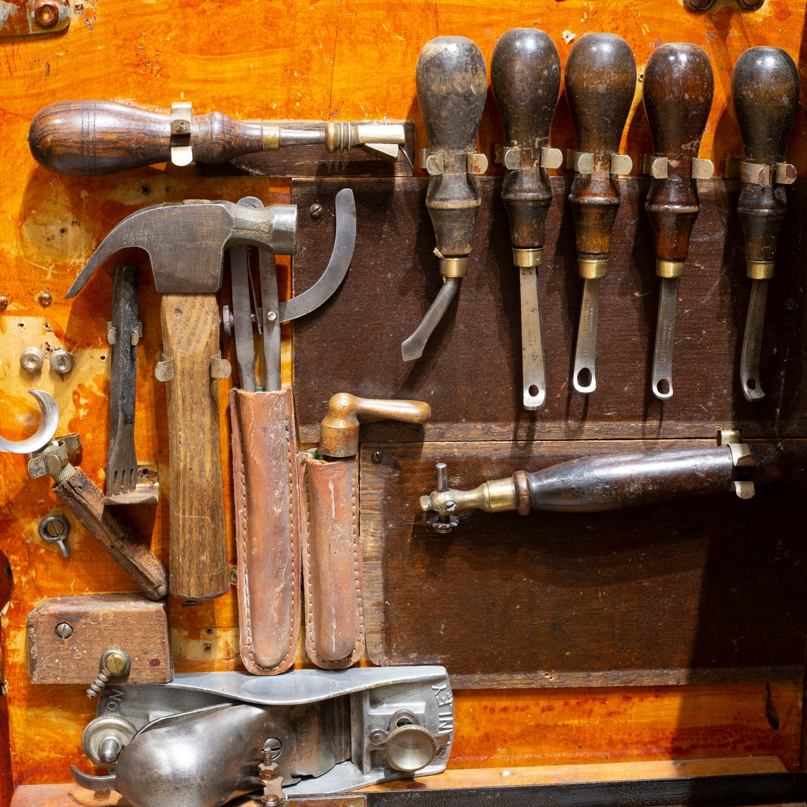 Early-mid 20th c. Handmade Portable Saddle Maker's Tool Chest