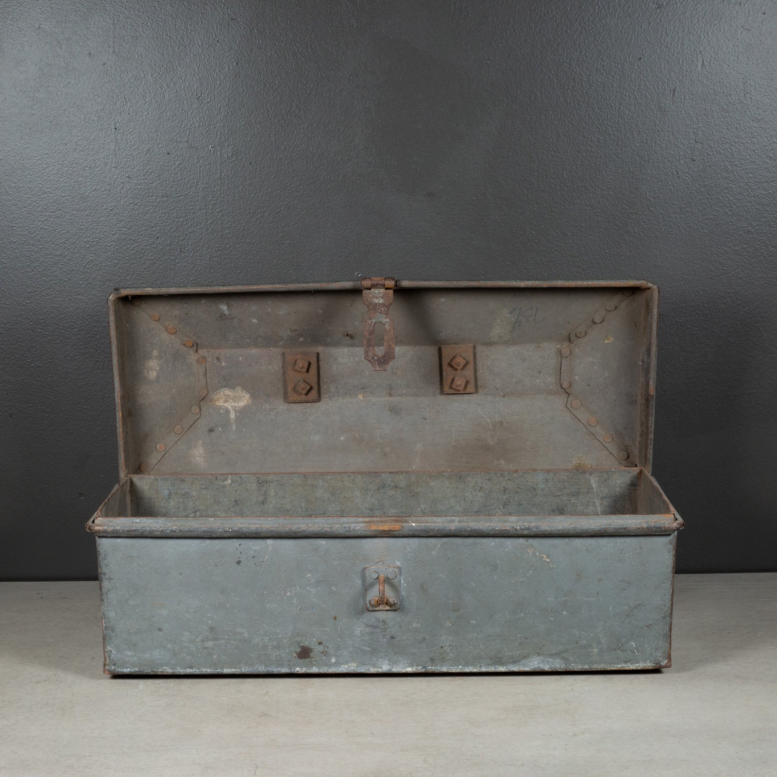 Early 20th c. Factory Toolbox with Solid Bronze Handle c.1930