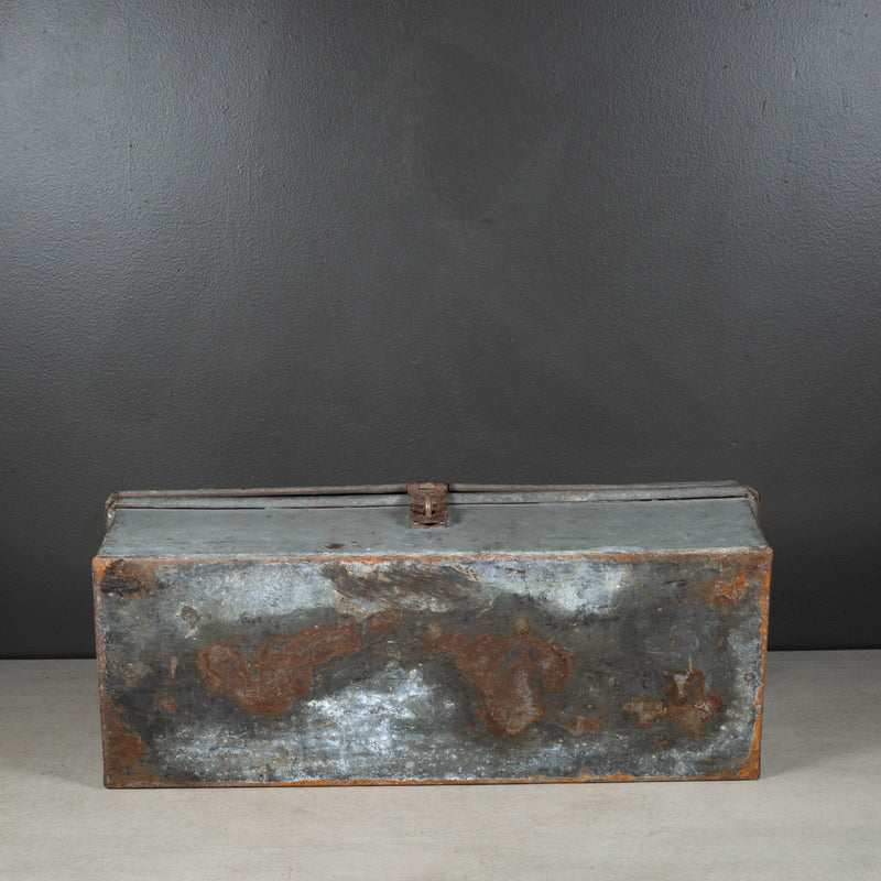 Early 20th c. Factory Toolbox with Solid Bronze Handle c.1930
