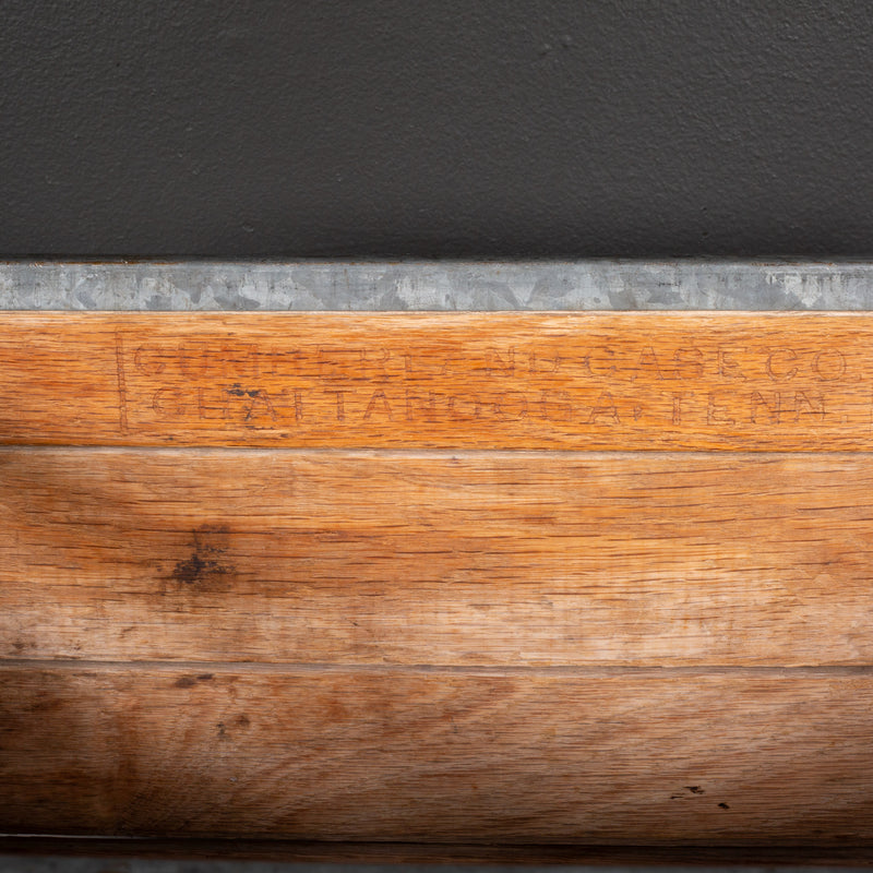 Early 20th c. Wood and Galvanized Steel Milk Crate c.1940