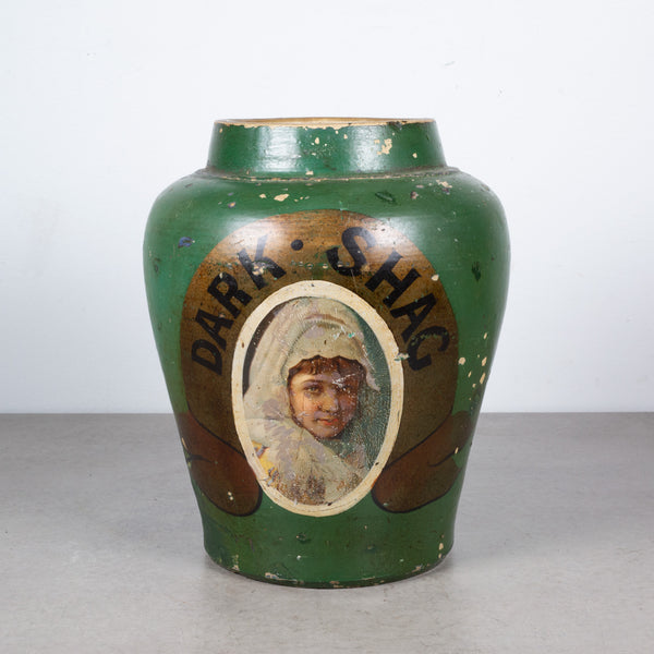 Antique Tobacconist Display Jar "Dark Shag" c.1920