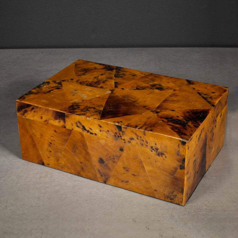Faux Tortoise Shell Decorative Box