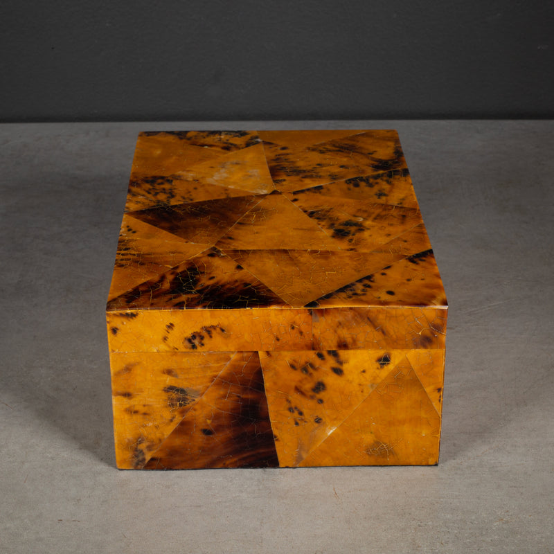 Faux Tortoise Shell Decorative Box