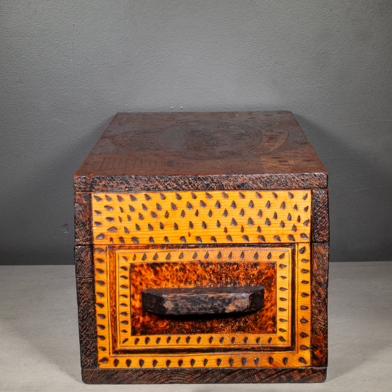 U.S. Constitution Anniversary Folk Art Box c.1937