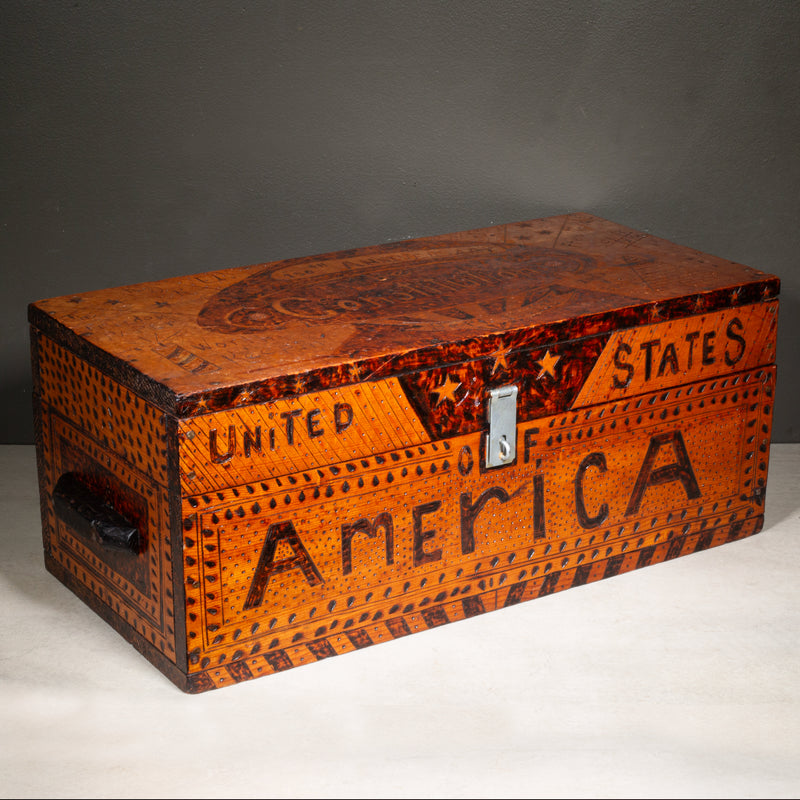 U.S. Constitution Anniversary Folk Art Box c.1937
