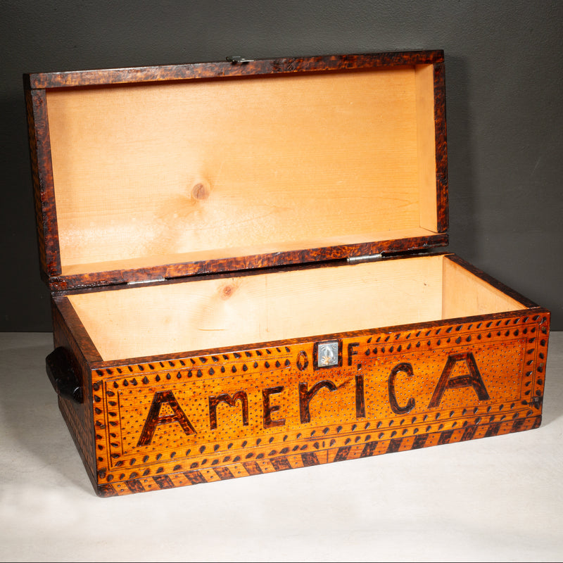 U.S. Constitution Anniversary Folk Art Box c.1937