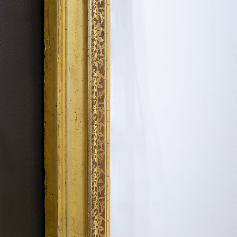 19th Century Louis Philippe Gilded Silver Leafed Mirror - Helen