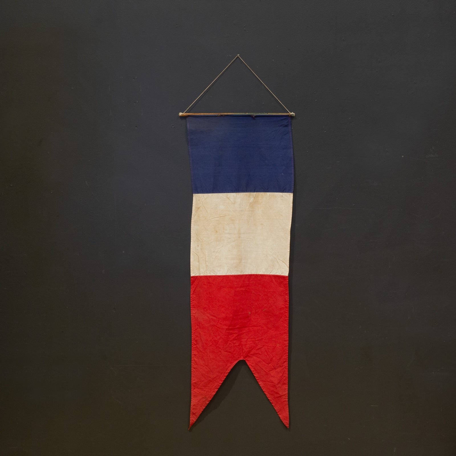 アンティーク雑貨 French Vintage Flag . french-flag-banner-double-