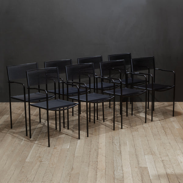 Giandomenico Belotti Spaghetti Armchairs c.1980-Set of 8