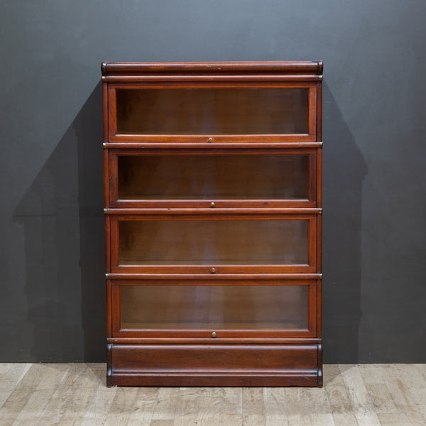 Late 19th c. Mahogany Globe-Wernicke 4 Stack Lawyer's Bookcase c.1890-1899
