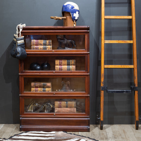 Late 19th c. Mahogany Globe-Wernicke 4 Stack Lawyer's Bookcase c.1890-1899