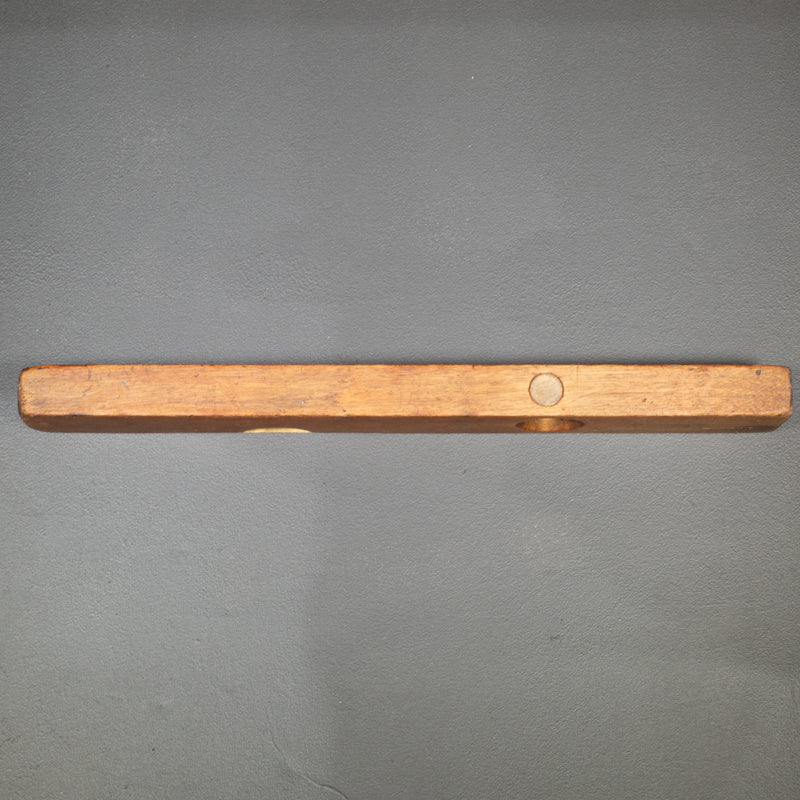 Vintage Goodell-Pratt Brass and Wood Level c.1940