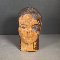 Antique Primitive Cork Mannequin Display Head c.1930