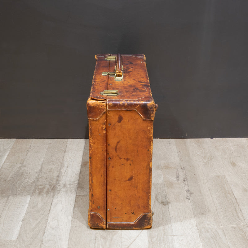 Antique 20th Century Leather Goyard Suitcase, Paris, circa 1930