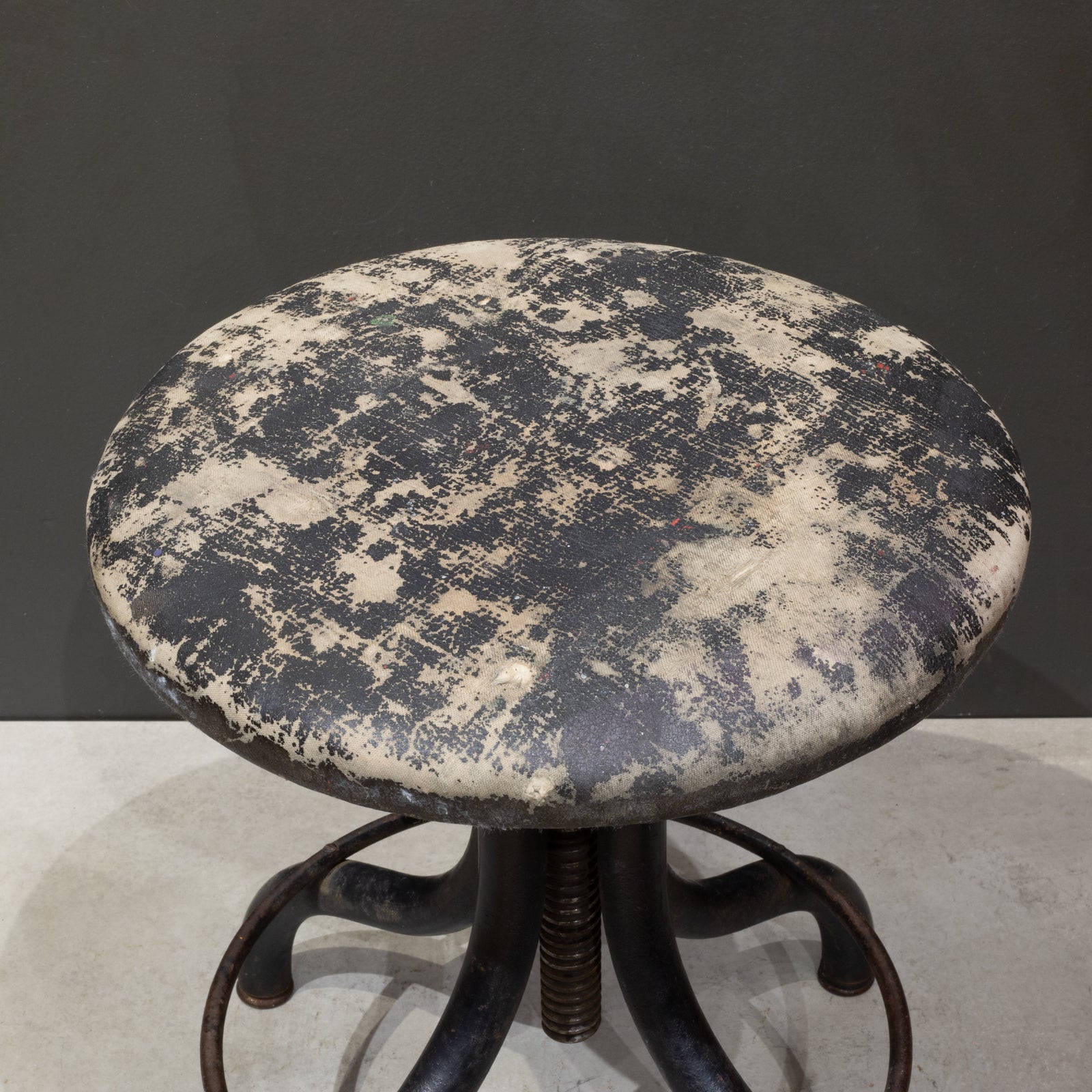 Depression Era Cast Iron Swivel Factory Stool c.1930 | S16 Home