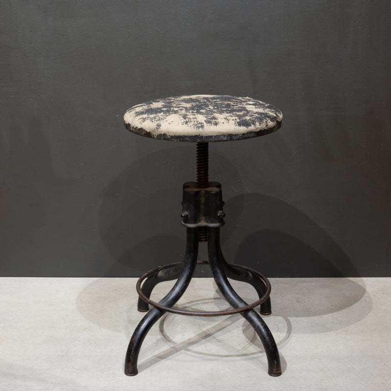 Depression Era Cast Iron Swivel Factory Stool c.1930 | S16 Home