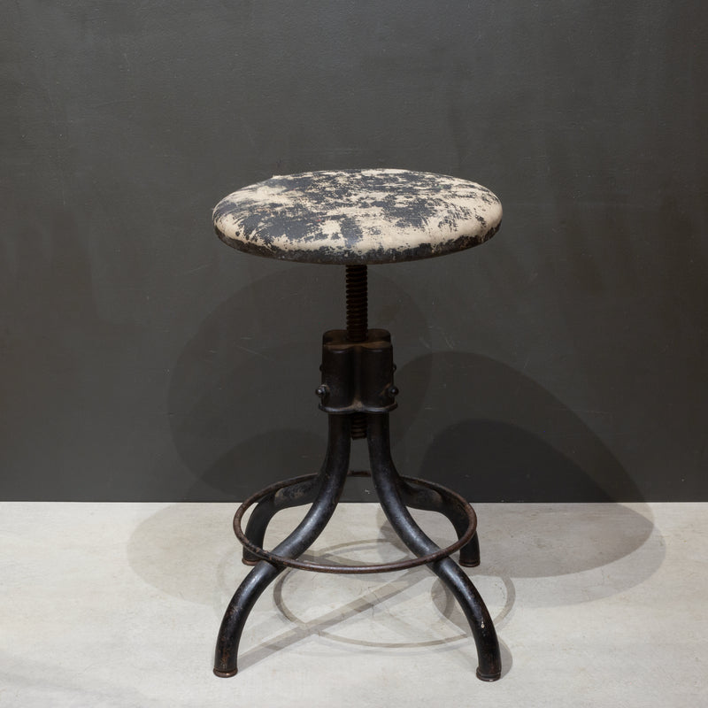 Depression Era Cast Iron Swivel Factory Stool c.1930 | S16 Home