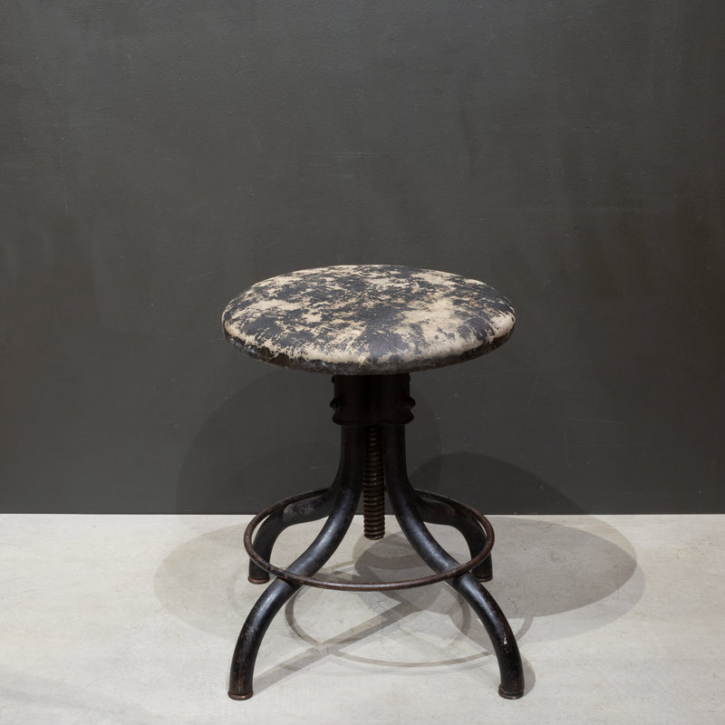 Depression Era Cast Iron Swivel Factory Stool c.1930 | S16 Home