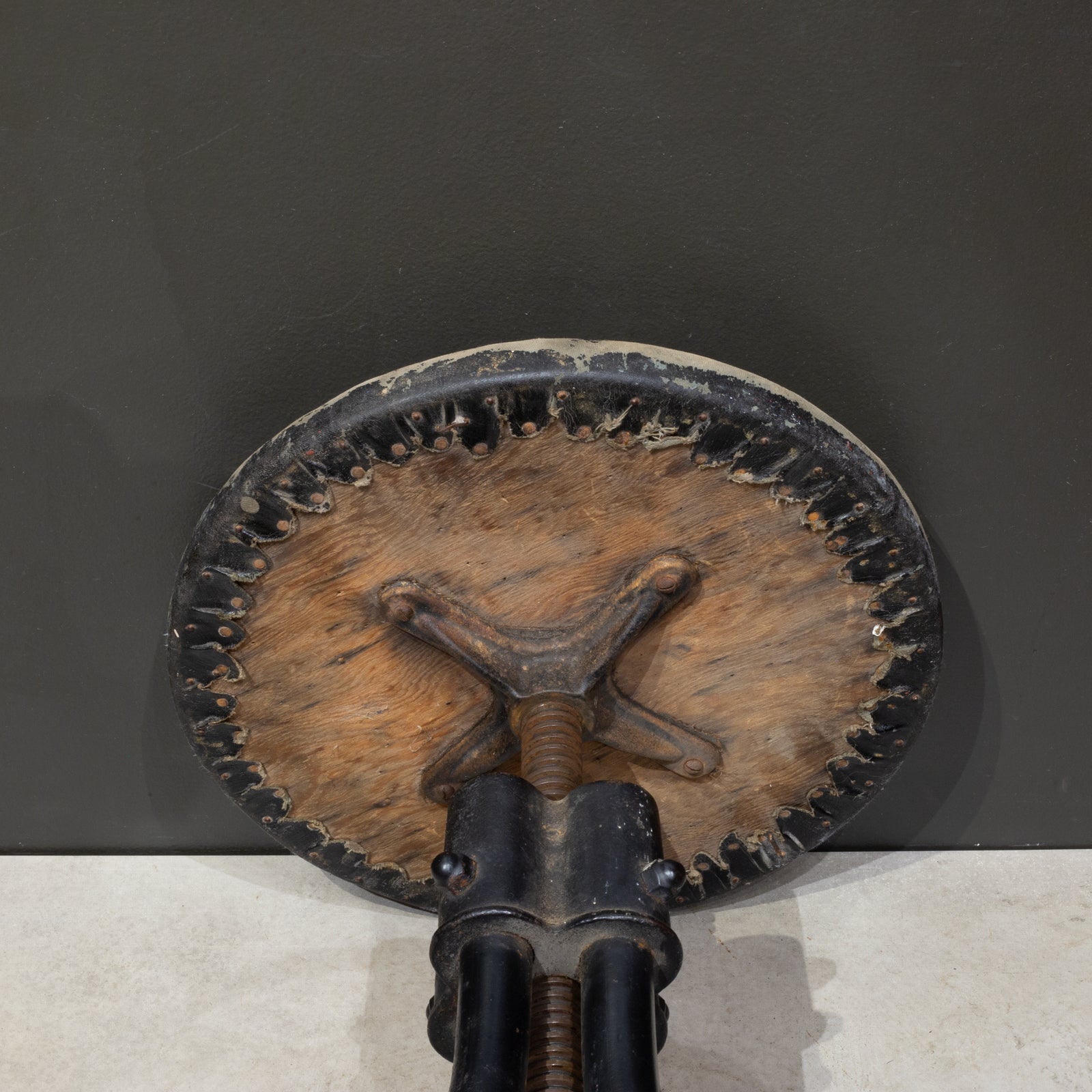 Depression Era Cast Iron Swivel Factory Stool c.1930 | S16 Home