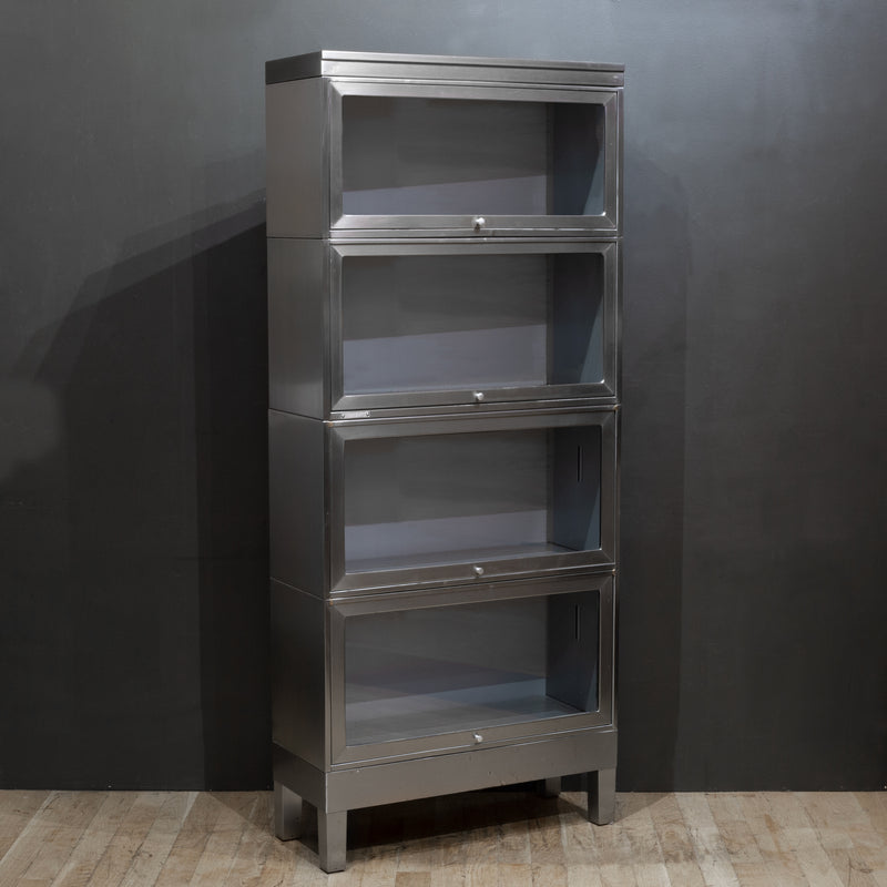 Mid-century Metal Globe-Wernicke 4 Stack Lawyer's Bookcase c.1963